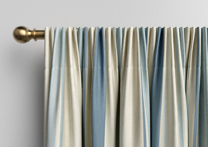 Laura Ashley Awning Stripe, Seaspray - Made to Measure Curtains - Image 9